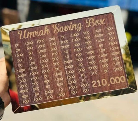 Umrah Saving Box | Best Quality Umrah Saving Box – 210,000 Umrah Saving Box ( Random Design )